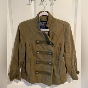 American Eagle Y2k, military style jacket, khaki, women’s size large
